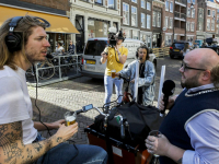 3FM DJ’S Frank en Eva maken radio op fietsvakantie Dordrecht