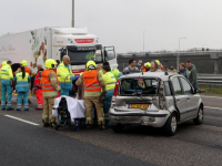 Persoon overleden bij ernstig ongeluk op de A16 Ridderkerk