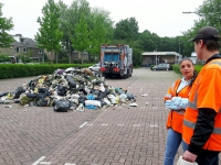 20160206 Smeulend afval in vuilniswagen Gravensingel Dordrecht Tstolk