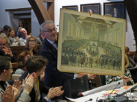 De Heer Staat Christen Unie/SGP benoemd tot lid in de orde van Oranje Nassau stadhuis Dordrecht