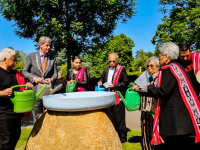 Onthulling Moluks herinneringsmonument  Essenhof Dordrecht