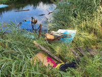 Huishouden gedumpt in biesbosch