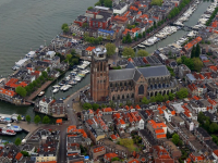 Luchtfoto Grote Kerk Dordrecht