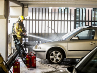 Auto uitgebrand in parkeergarage Spuihaven Dordrecht