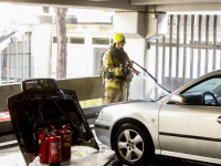 Auto uitgebrand in parkeergarage Spuihaven Dordrecht