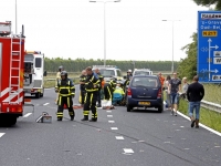 20173005 Auto op zijn kant Randweg N3 Dordrecht Tstolk 001