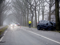 Auto frontaal tegen boom Provincialeweg Dordrecht Tstolk