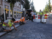 Werklui werken door in de hitte