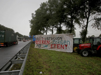 Boerenprotest actie A15 bij Papendrecht