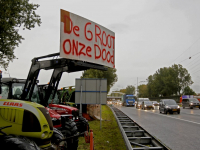 Boerenprotest actie A15 bij Papendrecht