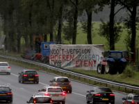 Boerenprotest actie A15 bij Papendrecht