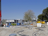 Werkzaamheden aan nieuw tankstation BP in vollegang Dordrecht