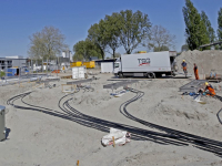 Werkzaamheden aan nieuw tankstation BP in vollegang Dordrecht