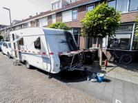 Brand in geparkeerde caravan Krispijn Dordrecht
