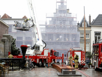 Brand in spouwmuur in woning binnenstad Voorstraat Dordrecht