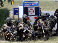 Mariniers oefenen in Dordrecht