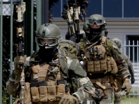 Mariniers oefenen in Dordrecht