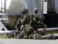 Mariniers oefenen in Dordrecht