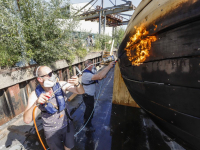 Schip 'rivier boot stad' gaat volgende fase in: van schip naar sculptuur Dordrecht