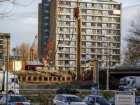 Damwanden langs A16 geplaatst Dordrecht