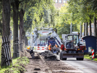 Nieuw voetpad aangelegd Spuiboulevard Dordrecht