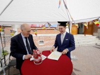 Diploma uitreiking Johan de Witt Gymnasium Dordrecht