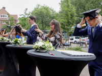 Diploma - uitreiking in de open lucht Johan de Witt-Gymnasium Dordrecht