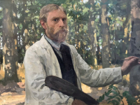 Willem Bastiaan Tholen, Zelfportret in bosrijk landschap (1895), Dordrechts Museum, schenking Bedrijfsvrienden Dordrechts Museum, 2018.