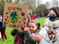 Klimaatalarm demonstratie Weizigtpark Dordrecht