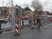 Opbouwen Kerstmarkt Dordrecht