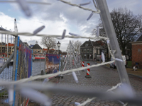 Opbouwen Kerstmarkt Dordrecht