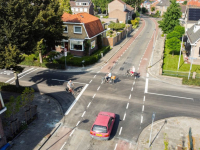 Aangepast kruispunt Nijhofflaan Rechte Zandweg Dronefoto Dordrecht