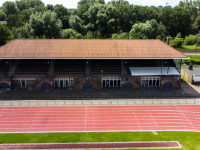 Monumentale Overdekte zittribune van voetbalvereninging O.D.S. Halmaheiraplein Dordrecht