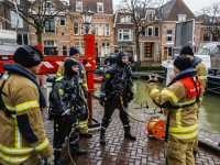 Brandweer oefent in Wijnhaven Taankade Dordrecht