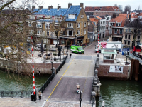 Vernieuwde Engelenburgerbrug vanaf boven Dordrecht