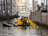 Onderwater werkzaamheden Engelenburgerbrug centrum Dordrecht