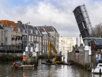 Onderwater werkzaamheden Engelenburgerbrug centrum Dordrecht