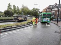 Extra asfalt voor nieuwe verkeerssituatie Rotonde Dordrecht