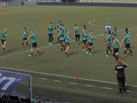 Laatste sprintjes en krachtoefeningen in stadion