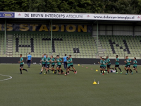 Laatste sprintjes en krachtoefeningen in stadion