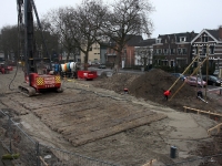 Dag voor de eerste paal van de nieuwe fietsenstalling ns station Dordrecht