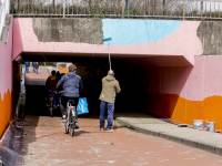 Fietstunnel krijgt kleurtje onder N3 Dordrecht