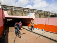 Fietstunnel krijgt kleurtje onder N3 Dordrecht