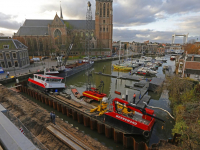 Gemeente start met berging van hijskraan en ponton Maartensgat Dordrecht