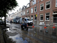 Gesprongen waterleiding zet deel Singel blank Dordrecht