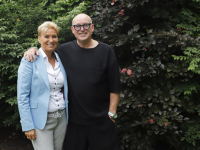 Margret Stolk (L) met René van der Gijp (R) als lijstduwer voor de Verenigde Senioren Partij Dordrecht