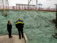 Groene substantie roept vragen op station Stadspolders Dordrecht