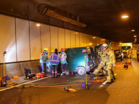 Oefening in Drechttunnel Dordrecht