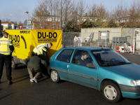 Politiecontrole parkeerplaats Recklinghauseweg Dordrecht