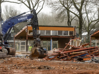 Sloopwerkzaamheden oud schoolgebouw bijna afgerond Heimerstein Dordrecht